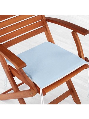 Rem Home Rengirenk Dekoratif Sandalye Minderi Mavi Modern 40 x 40 cm Mutfak Balkon Oturma Minderi