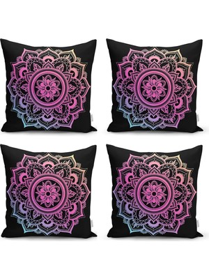 Rem Home Rengirenk Dekoratif Kırlent Kılıfı Beyaz Modern 43 x 43 cm Salon Koltuk Kanepe Yastık Kılıfı