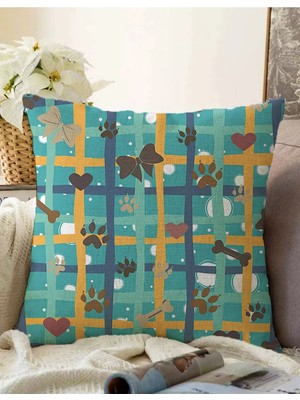 Rem Home Rengirenk Dekoratif Kırlent Kılıfı Modern 43 x 43 cm Salon Koltuk Kanepe Yastık Kılıfı