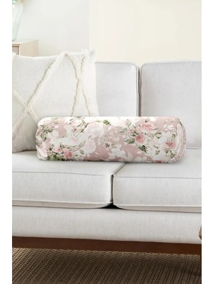 Rem Home Rengirenk Dekoratif Kırlent Kılıfı Beyaz Modern 60 x 20 cm Salon Koltuk Kanepe Yastık Kılıfı