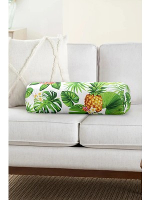 Rem Home Rengirenk Dekoratif Kırlent Kılıfı Sarı 60 x 20 cm Salon Koltuk Kanepe Yastık Kılıfı