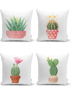 Rem Home Rengirenk Dekoratif Kırlent Kılıfı Sarı Modern 43 x 43 cm Salon Koltuk Kanepe Yastık Kılıfı