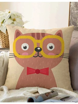 Rem Home Rengirenk Dekoratif Kırlent Kılıfı Modern 43 x 43 cm Salon Koltuk Kanepe Yastık Kılıfı