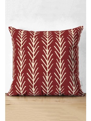 Rem Home Rengirenk Dekoratif Kırlent Kılıfı Krem Modern 43 x 43 cm Salon Koltuk Kanepe Yastık Kılıfı