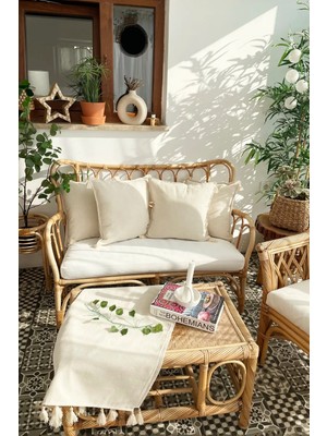 Rem Home Rengirenk Dekoratif Kırlent Kılıfı 45 x 45 cm Salon Koltuk Kanepe Yastık Kılıfı