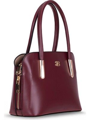 BloominBag Burkley Solenne Bordeaux Wine Pu Deri Kadın El ve Omuz Çantası