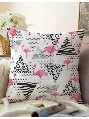 Rem Home Rengirenk Dekoratif Kırlent Kılıfı 43 x 43 cm Salon Koltuk Kanepe Yastık Kılıfı