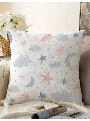 Rem Home Rengirenk Dekoratif Kırlent Kılıfı Sarı 43 x 43 cm Salon Koltuk Kanepe Yastık Kılıfı