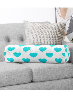 Rem Home Rengirenk Dekoratif Kırlent Kılıfı Kalp 60 x 20 cm Salon Koltuk Kanepe Yastık Kılıfı