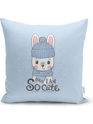 Rem Home Rengirenk Dekoratif Kırlent Kılıfı Sarı 43 x 43 cm Salon Koltuk Kanepe Yastık Kılıfı