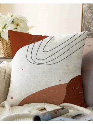 Rem Home Rengirenk Dekoratif Kırlent Kılıfı Geometrik 43 x 43 cm Salon Koltuk Kanepe Yastık Kılıfı