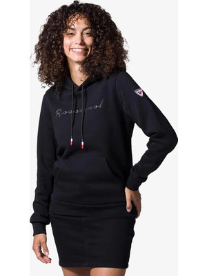 Rossignol Rossıgnol Logo Hood Ft Kadın Siyah Sweatshirt RLKWS09-001
