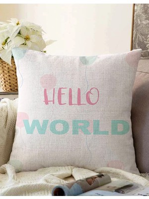 Rem Home Rengirenk Dekoratif Kırlent Kılıfı Sarı 43 x 43 cm Salon Koltuk Kanepe Yastık Kılıfı