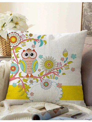 Rem Home Rengirenk Dekoratif Kırlent Kılıfı 43 x 43 cm Salon Koltuk Kanepe Yastık Kılıfı