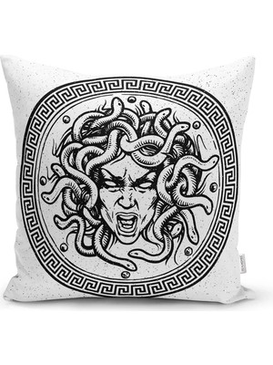 Rem Home Rengirenk Dekoratif Kırlent Kılıfı Beyaz Düz 43 x 43 cm Salon Koltuk Kanepe Yastık Kılıfı