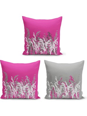 Rem Home Rengirenk Dekoratif Kırlent Kılıfı Beyaz Modern 43 x 43 cm Salon Koltuk Kanepe Yastık Kılıfı