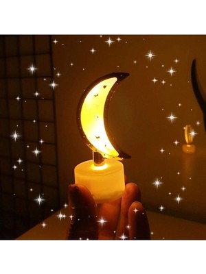 St. Morritz Sarı Işık Mini Ay Gece Lambası 3 Adet