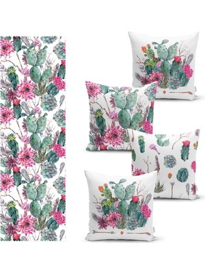 Rem Home Rengirenk Dekoratif Kırlent Kılıfı 43 x 43 cm Salon Koltuk Kanepe Yastık Kılıfı