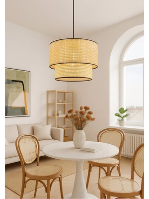 St. Morritz Homing Hasır Rattan 2 Katlı Büyük Boy Sarkıt 242005