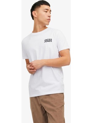 Jack & Jones Jjecorp Erkek Beyaz T-Shirt 12151955-WHITE