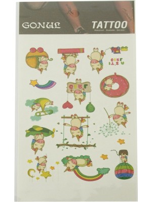 Hace Bazaar Unicorn Tattoo Dövme Sticker