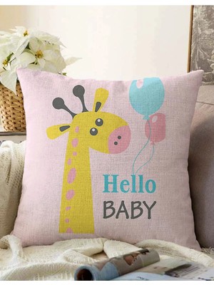 Rem Home Rengirenk Dekoratif Kırlent Kılıfı Sarı 43 x 43 cm Salon Koltuk Kanepe Yastık Kılıfı