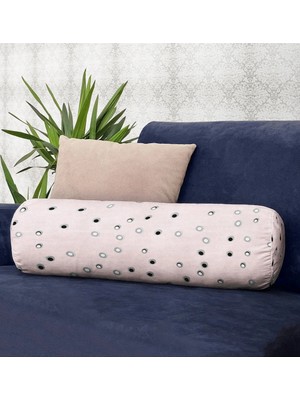 Rem Home Rengirenk Dekoratif Kırlent Kılıfı Beyaz 60 x 20 cm Salon Koltuk Kanepe Yastık Kılıfı