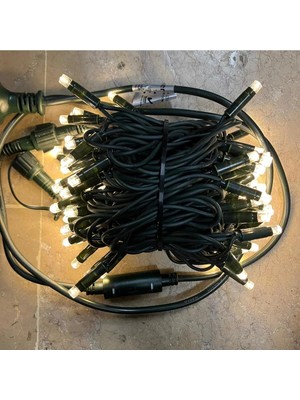 St. Morritz Ip LED Işık IP65 Yeşil Kablo Gün Işığı 10 Metre 100 LED Dış Mekan Yılbaşı Işığı
