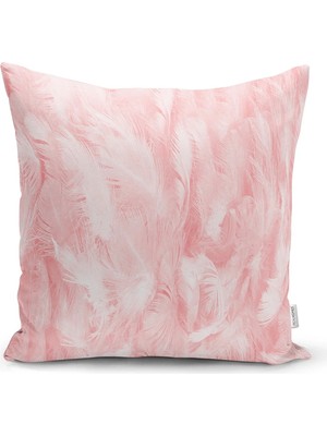 Rem Home Rengirenk Dekoratif Kırlent Kılıfı Beyaz Modern 43 x 43 cm Salon Koltuk Kanepe Yastık Kılıfı