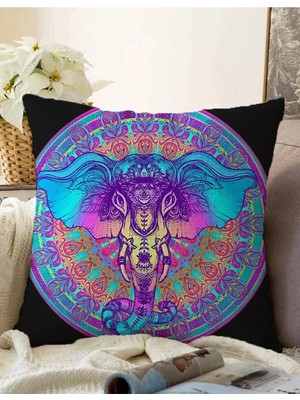 Rem Home Rengirenk Dekoratif Kırlent Kılıfı Sarı Modern 43 x 43 cm Salon Koltuk Kanepe Yastık Kılıfı