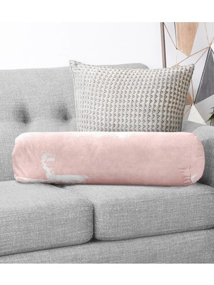 Rem Home Rengirenk Dekoratif Kırlent Kılıfı Beyaz Modern 60 x 20 cm Salon Koltuk Kanepe Yastık Kılıfı