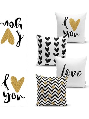 Rem Home Rengirenk Dekoratif Kırlent Kılıfı 43 x 43 cm Salon Koltuk Kanepe Yastık Kılıfı
