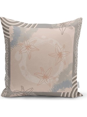 Rem Home Rengirenk Dekoratif Kırlent Kılıfı Beyaz Modern 43 x 43 cm Salon Koltuk Kanepe Yastık Kılıfı