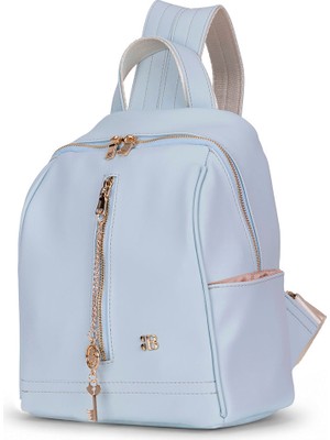 BloominBag Burkley Avelıne Powder Blue Pu Deri Kadın Sırt Çantası