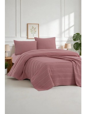 Evde Home Pamuk Dual Çift Kişilik Pike Seti 200X230, Lastikli Çarşaf 160X200, 2 Yastık Kılıf
