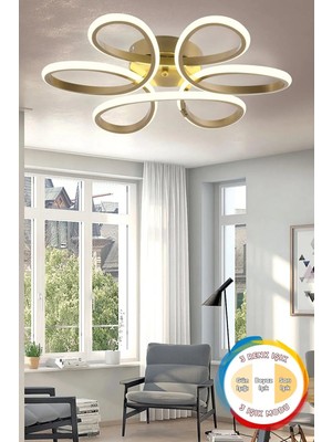 St. Morritz Elvis Modern Eskitme Plafonyer Tavana Sıfır 3 Renk Işık Salon Mutfak Yatak Odası LED Avize