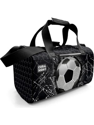St. Morritz Siyah Futbol Desenli Spor Çantası 27539