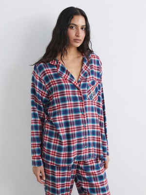 Lc Waikiki Yeni Sezon Gömlek Yaka Ekose Kadın Pijama Takımı