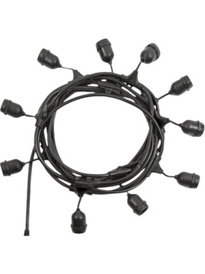 TUX CT-7069 IP65 Su Geçirmez Dış Mekan Sarmaşık Lamba 5 Metre 5 Duylu E27 Bahçe ve Teras Aydınlatma Kabl