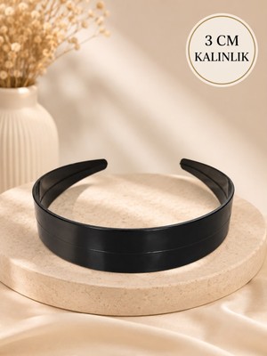 Duck Hoby 3 cm Genişliğinde (2 Adet) Plastik Ham Taç Siyah Renk, Boş Taç