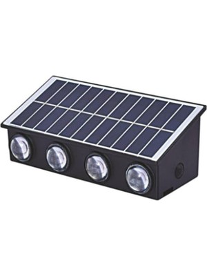 Cata CT-8010 20W Güneş Enerjili Solar LED Aplik Dış Mekan IP65 Duvar Lambası Günışığı 3200K