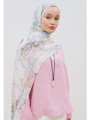 Fresh Scarfs Floral Symphony Desen Rami Viskon Şal Mavi