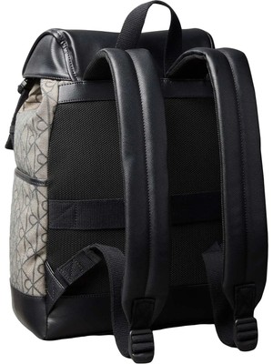 Calvin Klein Erkek Bej Calvin Klein Mıxed Emblem Aop Fla, 7ul Bej Erkek Sırt Çantası