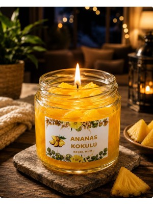 Reçel Mum Ananas Kokulu Mum Dekoratif Mum