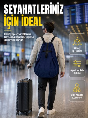 Elitse Çok Amaçlı Katlanabilir Taşıma Çantası Geniş Hacimli Günlük Kullanım Çantası