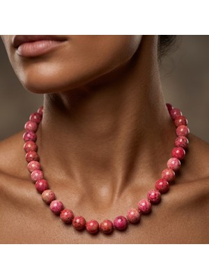 THEIA GemWorks Akali - Pembe Jasper El Yapımı Kolye