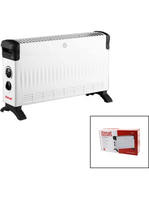 Hace Bazaar Itimat CH-2020UM Küçük Boy Konvektör Isıtıcı - Soba Elektrikli Turbo Isıtma 3-Kademe Isı Ayarlı TERMOSTAT=750-1250-2000W (K95)