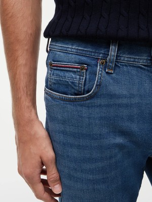 Tommy Hilfiger Erkek Mavi Tommy Hilfiger Core Straıght Denton, 1bb Mavi Erkek Kot Pantolon