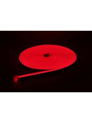Neon LED Şerit 5metre Kırmızı LED Zincir Bandı Hortum Esnek Dekoratif Aydınlatma Işık 12V 10W
