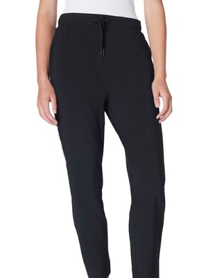 Sweaty Betty Explorer Side Stripe Wide Leg Kadın Siyah Pantolon
